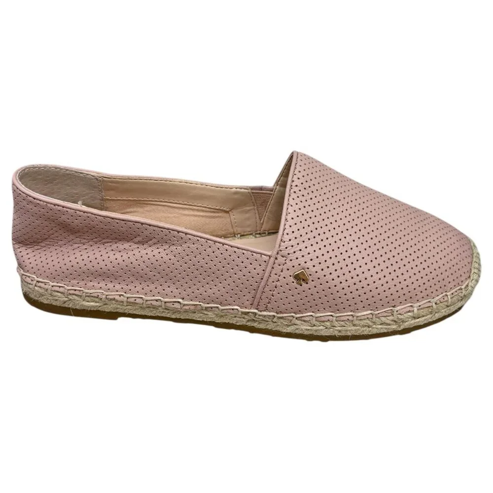 kate Spade‎ NY Gianna Pink Perforated Leather Espadrille NWOB